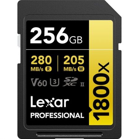Lexar 256GB Professional 1800x UHS-II SD